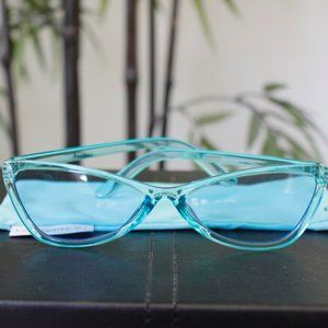 New Sunglass LA Light Blue Thin Frame Glasses